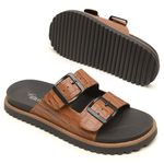 Papete Feminina em Couro Lya Camel - Design Moderno e Versátil