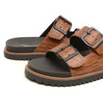 Papete Feminina em Couro Lya Camel - Design Moderno e Versátil