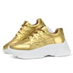 Tênis Feminino em Couro Clara Ouro Light - Elegância e Conforto