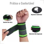 Munhequeira De Pulso Strap Musculação Academia Tala Reforçada Palma Lona Sintética Tecido