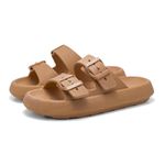 Chinelo Nuvem Ortopedico Tira Dupla Caramelo