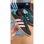 Tênis Adidas Gazelle Indoor Café Rosa e Verde