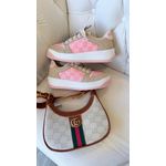 Tênis Feminino Gucci Screener em Plataforma Rosa
