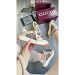 Tênis Feminino Gucci Screener em Plataforma Bege