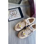 Tênis Feminino Gucci Screener em Plataforma Bege