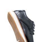 Sapato Casual Oxford Couro Masculino Preto