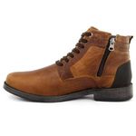 Bota Masculina Casual Urbana Boxer Couro Legítimo Mostarda 