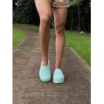 Mule Feminino Sapatilha Sandália Confortável Sola Tratorada Azul Celeste 