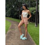 Mule Feminino Sapatilha Sandália Confortável Sola Tratorada Azul Celeste 