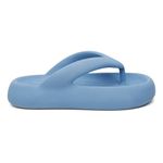 Chinelo De Dedo Nuvem Flatform Anatômico Plataforma Azul Claro 