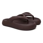 Chinelo De Dedo Nuvem Flatform Anatômico Plataforma Marrom