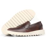 Sapato Masculino Oxford Liso Casual Moderno Social Tratorado Calce Fácil Marrom