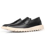 Sapato Masculino Oxford Liso Casual Moderno Social Tratorado Calce Fácil Preto