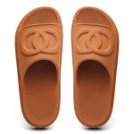Papete Feminino Slide Nuvem Confortável Leve Macia Caramelo