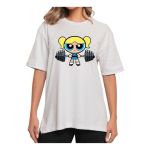 Camiseta Oversized Meninas Poderosas Lindinha - Branca