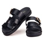 Sandalia Papete Feminino Birken com Fivela - Preta