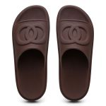 Papete Feminino Slide Nuvem Confortável Leve Macia Marrom