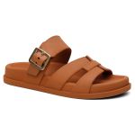 Sandalia Nuvem Microexpandido Feminino com Fivela - Caramelo