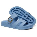 Sandalia Nuvem Microexpandido Feminino com Fivela - Azul
