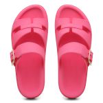 Sandalia Nuvem Microexpandido Feminino com Fivela - Rosa