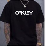 Camiseta Algodão Estampada Oakley - Preta