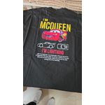 Camiseta Oversized Longa Mcqueen Preta Frente Lisa 