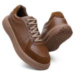 Sapatenis Firenze Couro Legitimo Solado Nuvem Ronco Ferraro - Capuccino