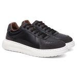 Sapatenis Firenze Couro Legitimo Solado Nuvem Ronco Ferraro - Preto e Branco