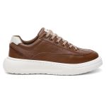 Sapatenis Urbano Couro Premium Casual Solado Nuvem Ronco Ferraro - Capuccino