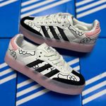 Tênis Adidas Feminino Sambae Hello Kitty Preto Rosa 