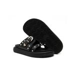 Sandalia Papete Flatform Feminina em Couro Emy Preto - Conforto e Estilo Casual