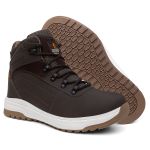 Bota Shelga Urban Casual Couro Legítimo Emborrachado - Café