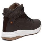 Bota Shelga Urban Casual Couro Legítimo Emborrachado - Café