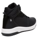 Bota Shelga Urban Casual Couro Legítimo Emborrachado - Preto