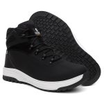Bota Shelga Urban Casual Couro Legítimo Emborrachado - Preto