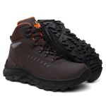 Bota Shelga Tracker Couro Legitimo Refletivos Laterais - Café