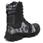 Bota Shelga Commander Couro Legítimo e Lona Reforçada - Cinza Camuflada