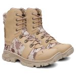 Bota Shelga Commander Couro Legítimo e Lona Reforçada - Areia Camuflada