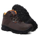 Bota Shelga CYBER Respirável Biqueira de PVC - Café Laranja 