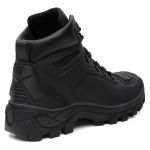 Bota Shelga Militar Tática Couro Nobre Bico PVC Protetor Frontal de Borracha - Black 