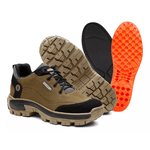 Tênis Desert Shelga Cano Baixo Biqueira PVC Nobuck Creme 