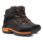 Bota Shelga Patagônia Cano Médio Biqueira PVC Preto com Laranja