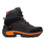 Bota Shelga Patagônia Cano Médio Biqueira PVC Preto com Laranja