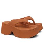 Tamanco Plataforma Feminina Chinelo Flatform Conforto – Caramelo