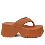 Tamanco Plataforma Feminina Chinelo Flatform Conforto – Caramelo