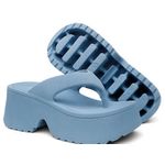 Tamanco Plataforma Feminina Chinelo Flatform Conforto – Azul
