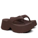 Tamanco Plataforma Feminina Chinelo Flatform Conforto – Marrom