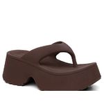 Tamanco Plataforma Feminina Chinelo Flatform Conforto – Marrom