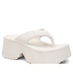 Tamanco Plataforma Feminina Chinelo Flatform Conforto – Off White