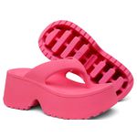 Tamanco Plataforma Feminina Chinelo Flatform Conforto – Rosa